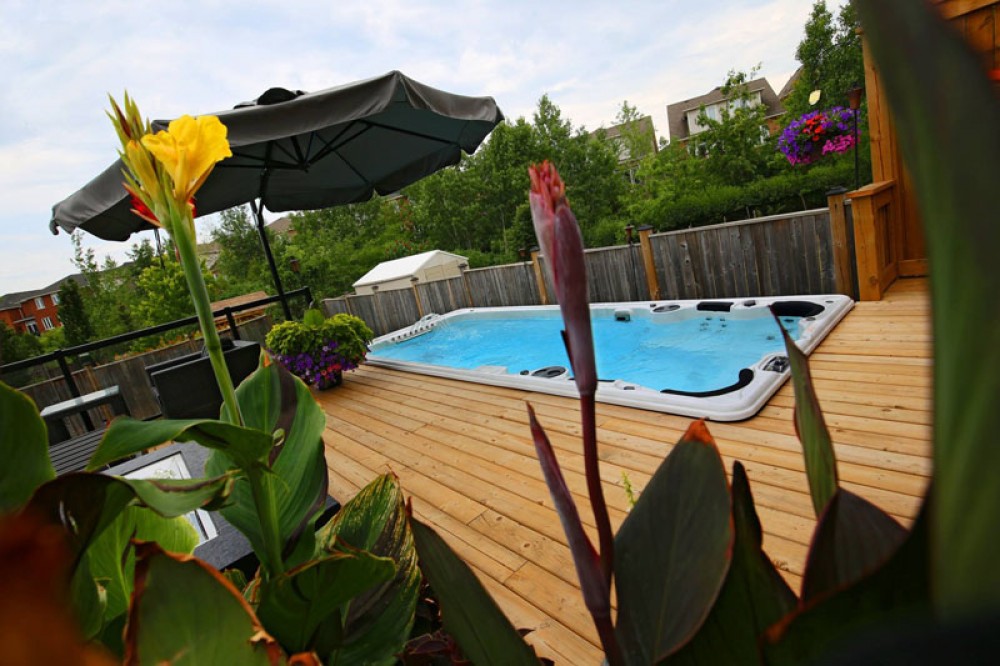 Swim spa installationer fra hydropool hydropool selvrensende ... Rosenbue med bænk